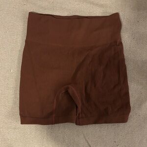 Women's Brown High-Waisted Shorts